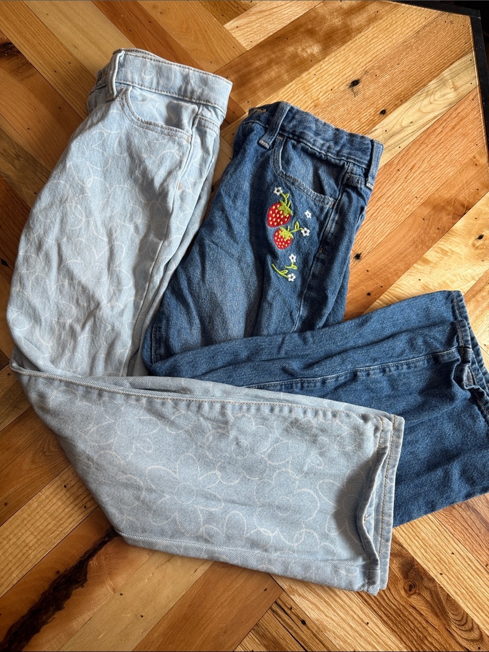 Kids Old Navy Light Blue and Dark Blue Jeans - Unbranded